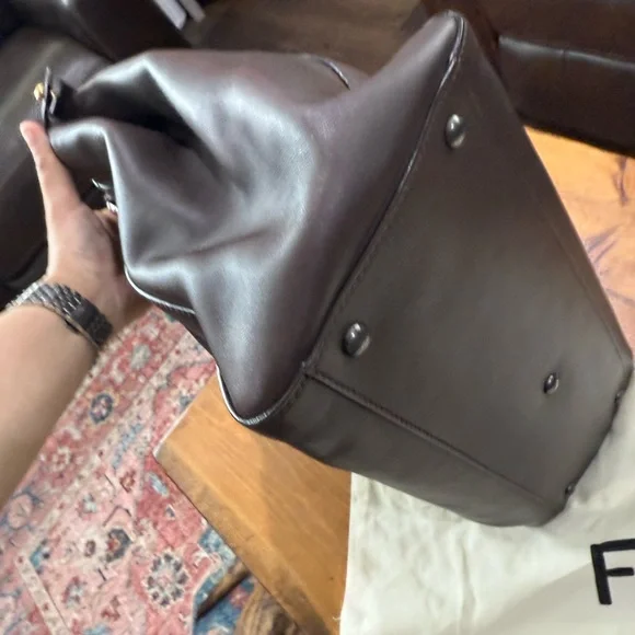 Fendi Large Peakaboo Dark Brown Leather Handbag - Picture 5 of 10